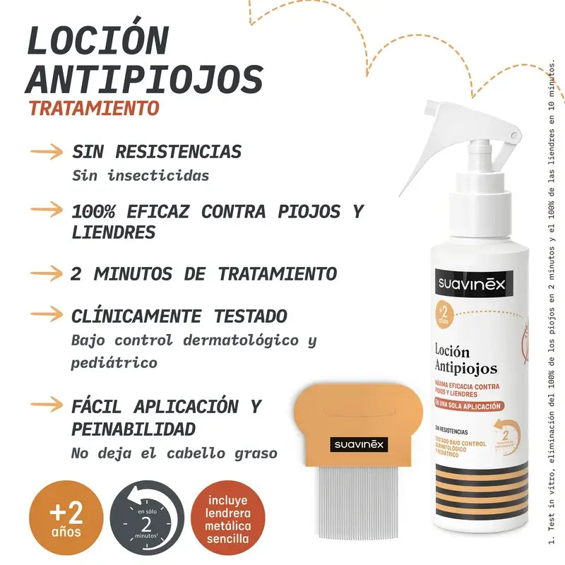Pack Suavinex Loção Anti-piolhos 125 Ml + Champô Protetor 250 Ml + Repelente de Piolhos, +2 Anos