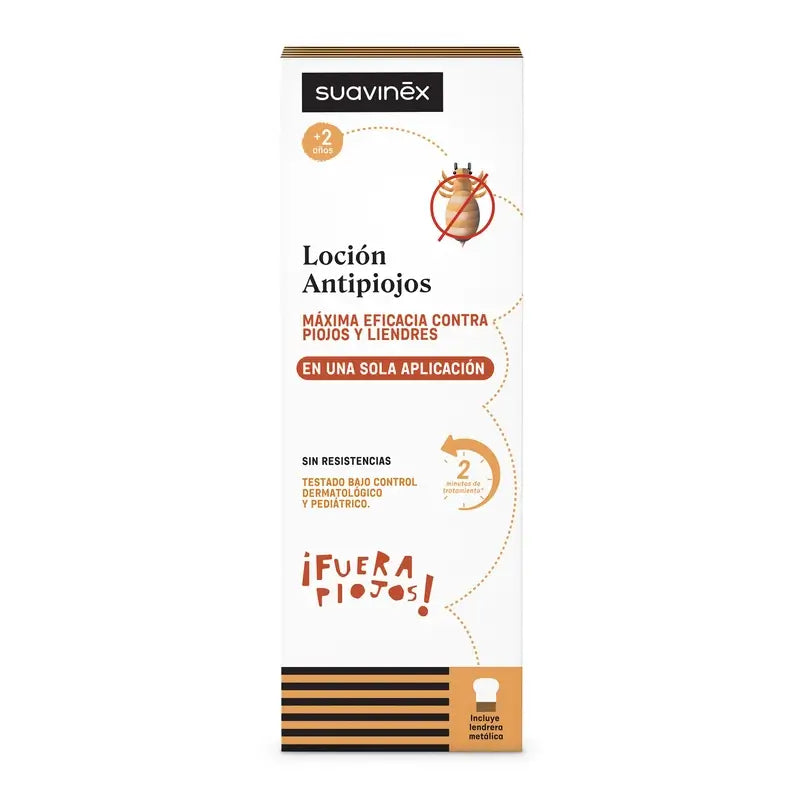Suavinex Pack Loção anti-piolhos 125 Ml + rede anti-piolhos, +2 anos