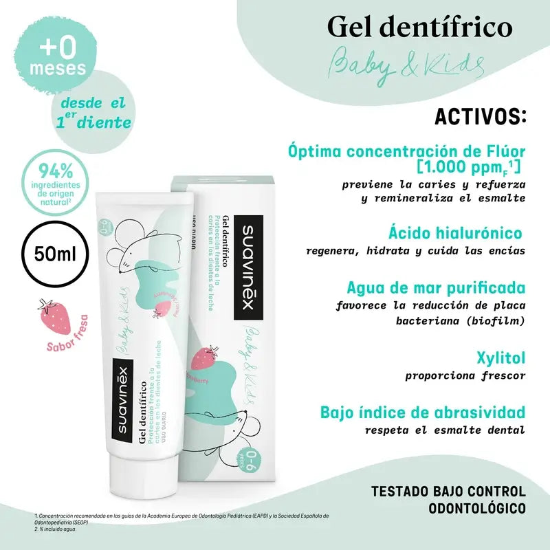 Suavinex Pasta de Dentes para Bebés, 50 Ml
