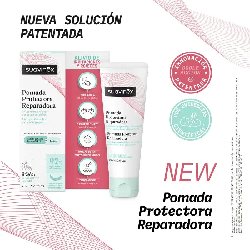 Suavinex Pomada Protetora Reparadora para Fraldas, 75 Ml