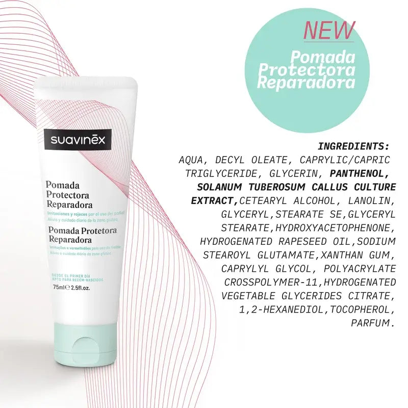 Suavinex Pomada Protetora Reparadora para Fraldas, 75 Ml