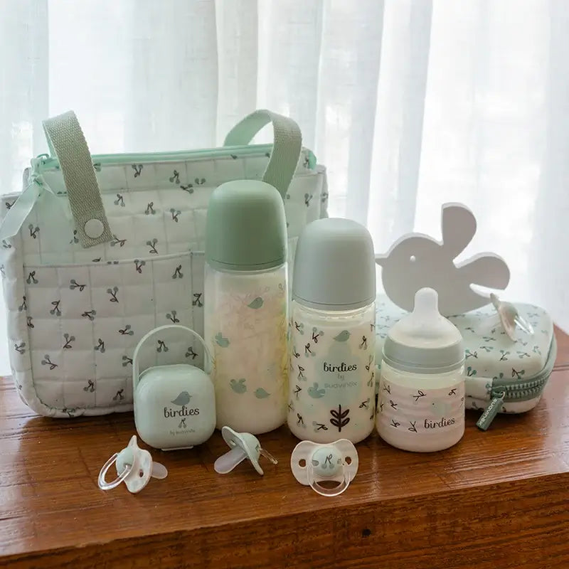 Suavinex Porta-chupetas +0 Meses Passarinhos Verde