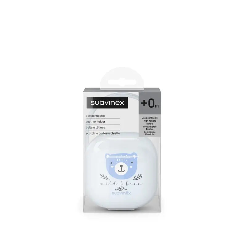 Suavinex Porta-chupetas +0 Meses Wild&Free Azul