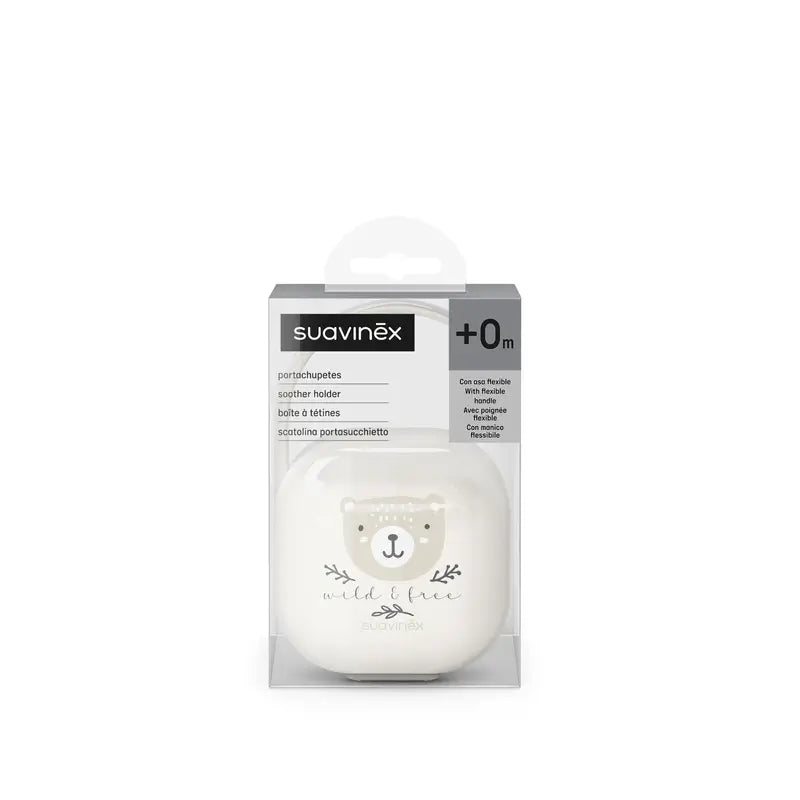 Suavinex Porta-chupetas +0 Meses Wild&Free Bege