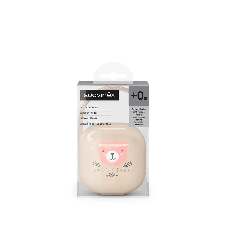 Suavinex Porta-chupetas +0 Meses Wild&Free Rosa