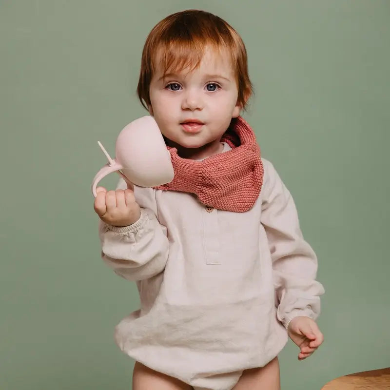 Suavinex Porta-chupetas de silicone com pega, +0 meses, Água de rosas