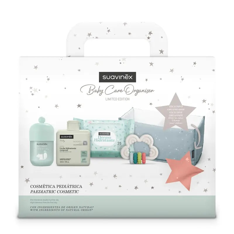 Suavinex Baby Gift Leite para bebé 300 ml + Memórias de colónia para bebé 100 ml + Toalhetes + Mordedor, Rosa