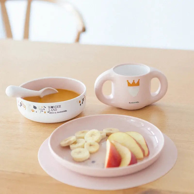 Suavinex Louça para bebé +6 meses, cor-de-rosa