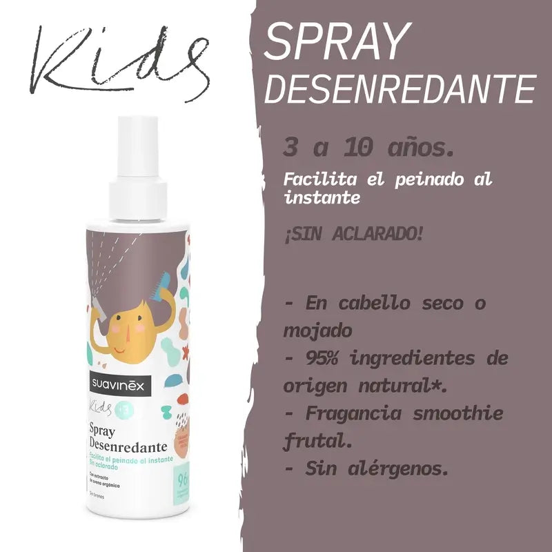 Suavinex Spray Desembaraçante Sem Enxaguamento para Crianças, 250 Ml