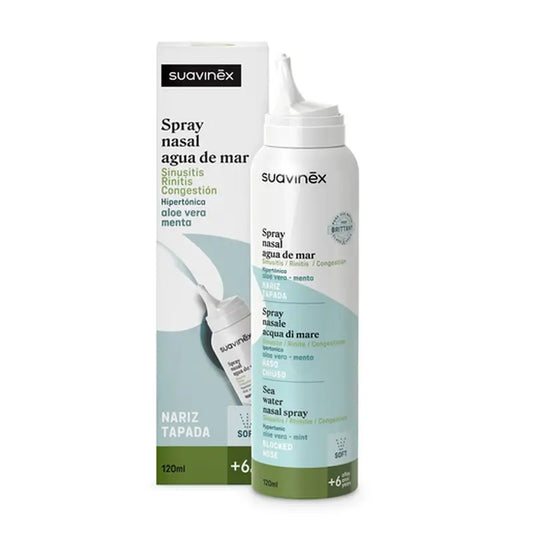 Suavinex Spray Descongestionante Nasal com Água do Mar +6A, 120 ml