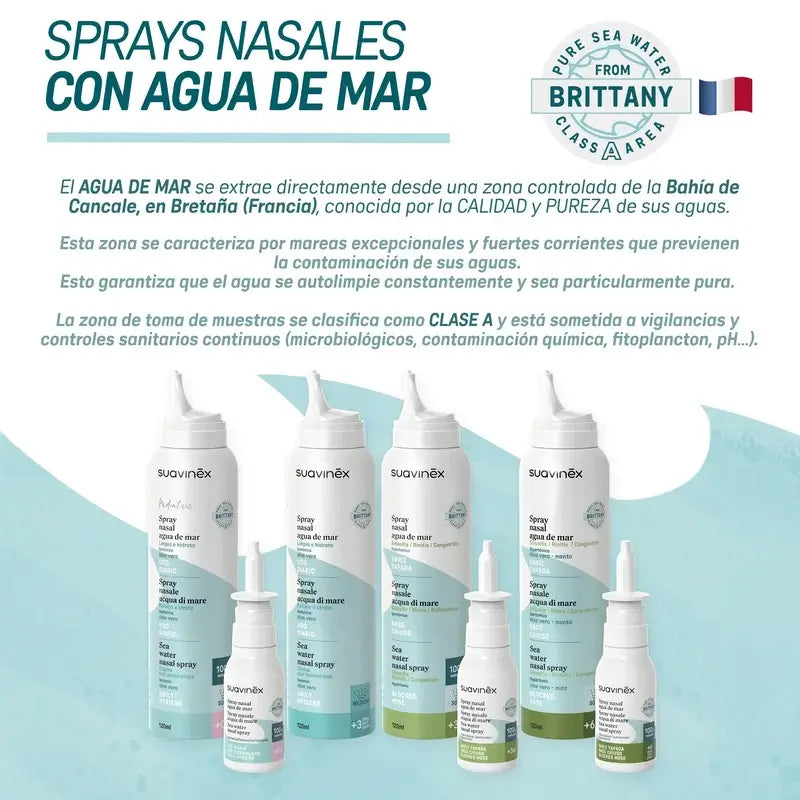 Suavinex Spray Descongestionante Nasal para Bebés +3 Meses, 30 ml