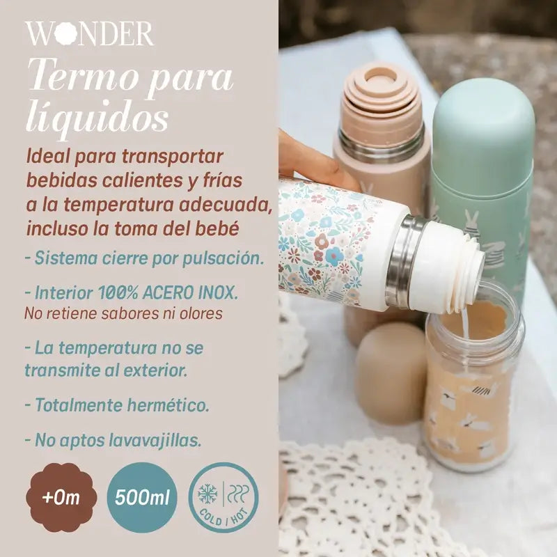 Suavinex Liquid Thermos 500 Ml, Verde Maravilha