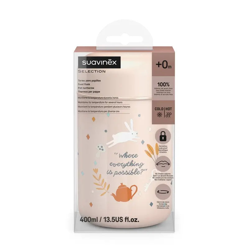 Suavinex Papillero Thermos 400 Ml, Rosa Maravilha