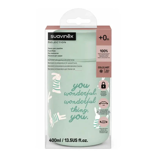 Suavinex Papillero Thermos 400 Ml, Verde Maravilha