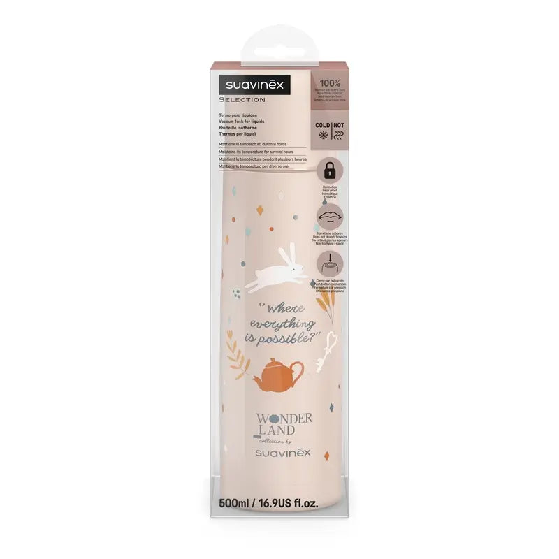 Suavinex Líquido Garrafa Térmica 500 Ml, Rosa Maravilha