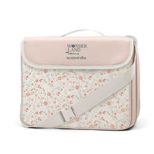 Cadeira alta portátil Suavinex +6 meses, cor-de-rosa