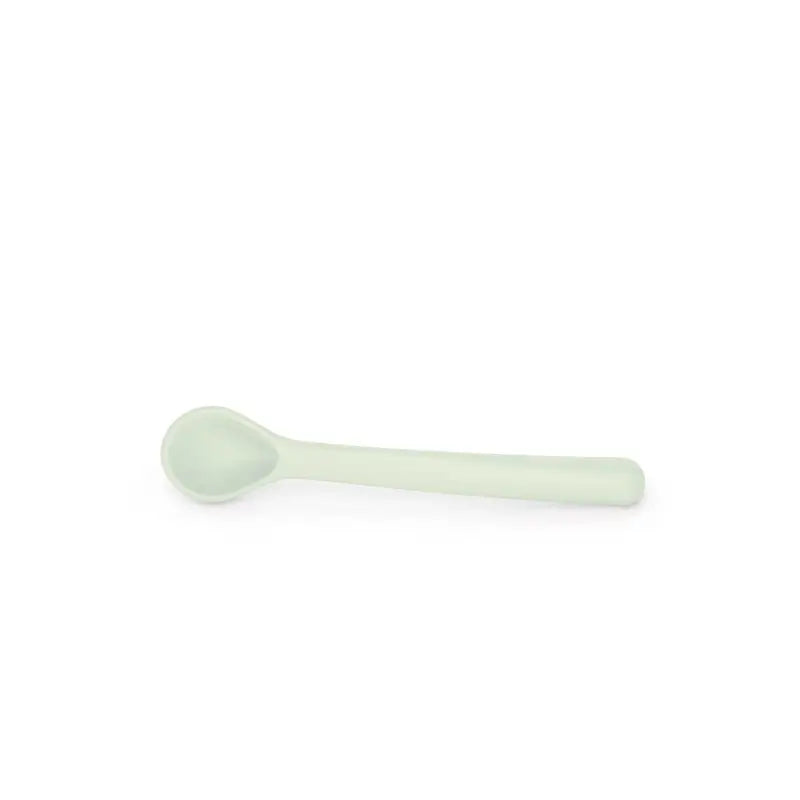 Suavinex Talheres de silicone 4 peças com ventosa, +4 meses, verde