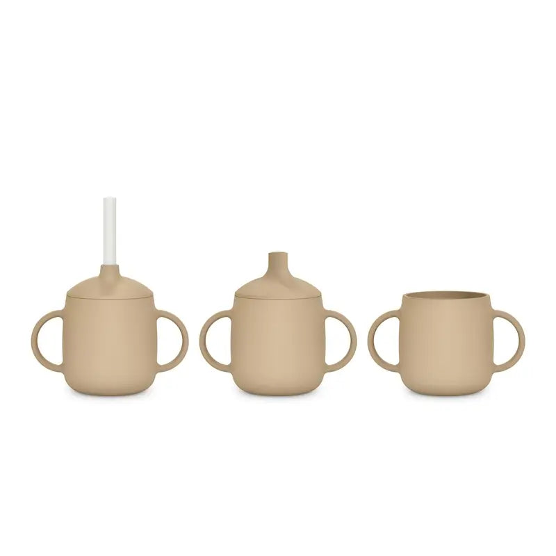 Suavinex Copo didático de silicone 3 em 1, +6 meses, Bege