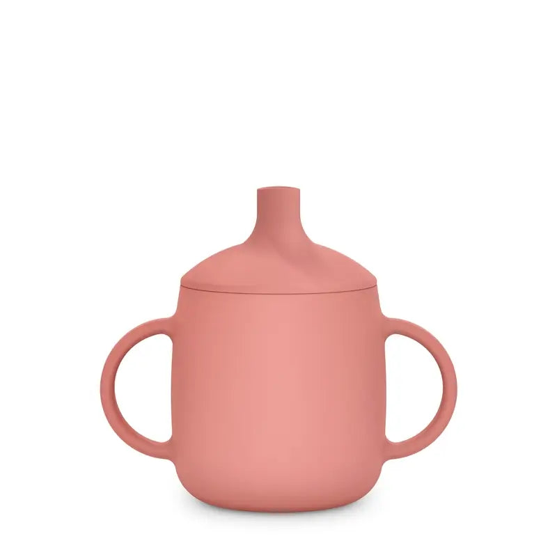 Suavinex Copo didático 3 em 1 de silicone, +6 meses, cor-de-rosa