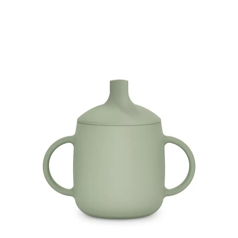 Suavinex Copo didático 3-em-1 de silicone, +6 meses, verde