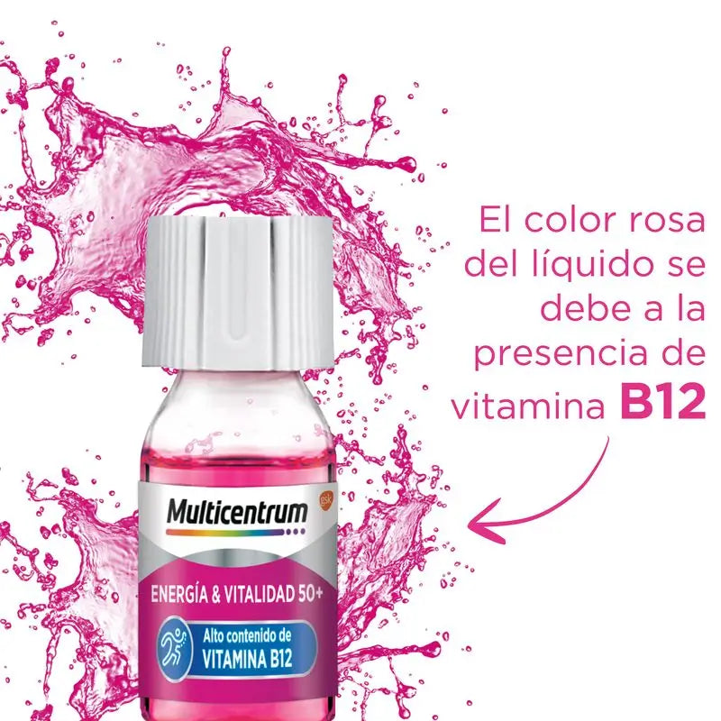 Suplemento Alimentar Multicentrum Energy & Vitality 50+ , 15 garrafas