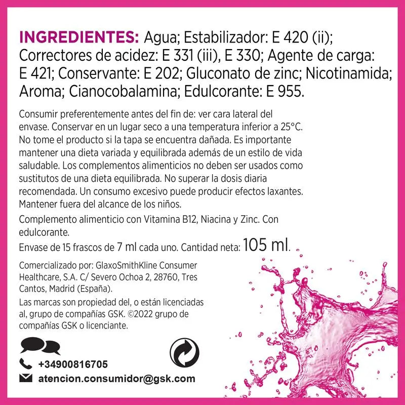 Suplemento Alimentar Multicentrum Energy & Vitality 50+ , 15 garrafas