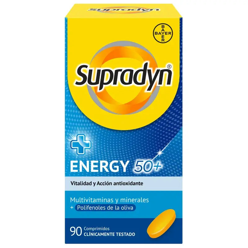 Supradyn Energy 50+ Vitaminas, Minerais e Energia, 90 Comprimidos