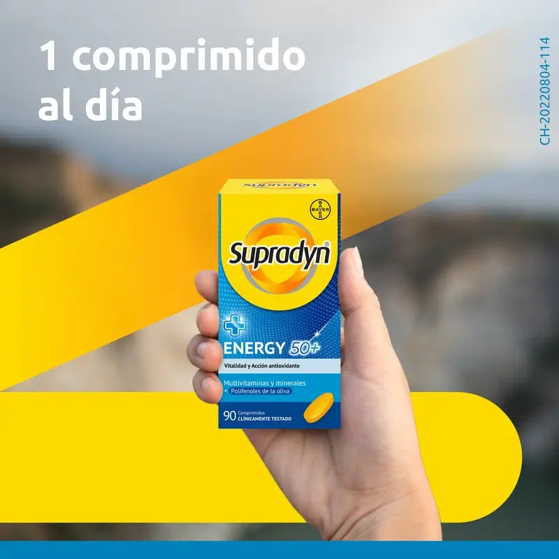 Supradyn Energy 50+ Vitaminas, Minerais e Energia, 90 Comprimidos