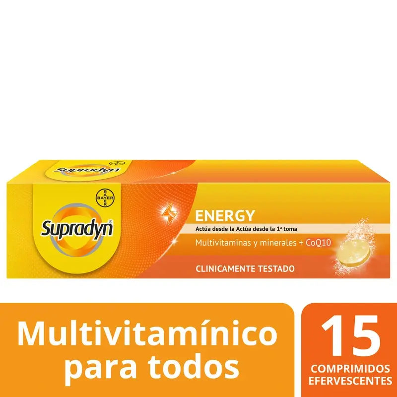 Supradyn Energy Vitaminas e Energia, 15 comprimidos efervescentes