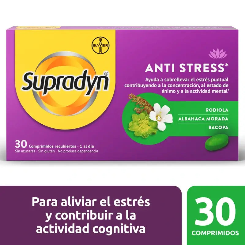 Supradyn Anti-Stress Concentração e Memória, 30 Comprimidos