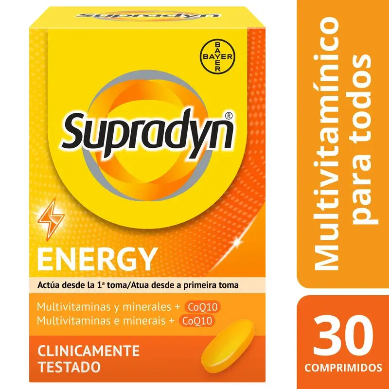 Supradyn Energy Vitaminas, Minerais e Energia Diária, 30 Comprimidos