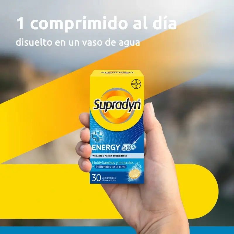 Supradyn Energy 50+ Vitaminas e Energia, 30 comprimidos efervescentes