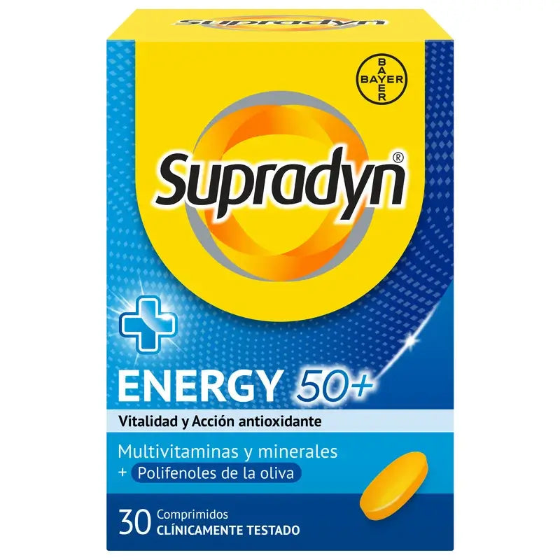 Supradyn Energy 50+ Vitaminas, Minerais e Energia, 30 Comprimidos
