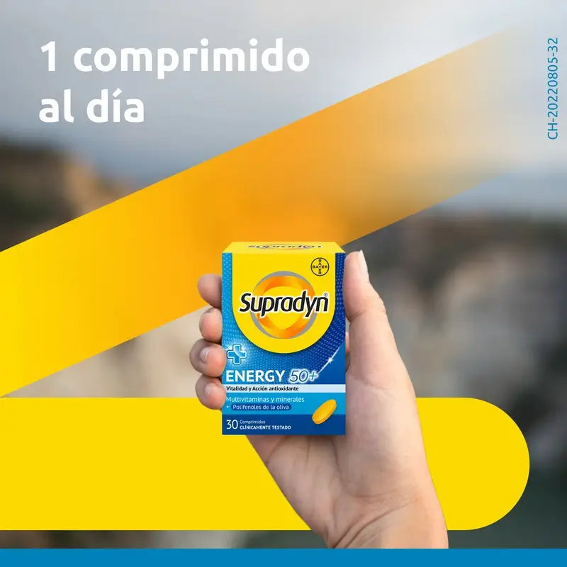 Supradyn Energy 50+ Vitaminas, Minerais e Energia, 30 Comprimidos