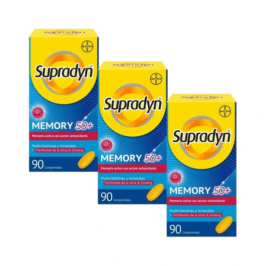 Supradyn Memory 50+ Vitaminas, Minerais e Energia com Ginseng, 3x90 Comprimidos