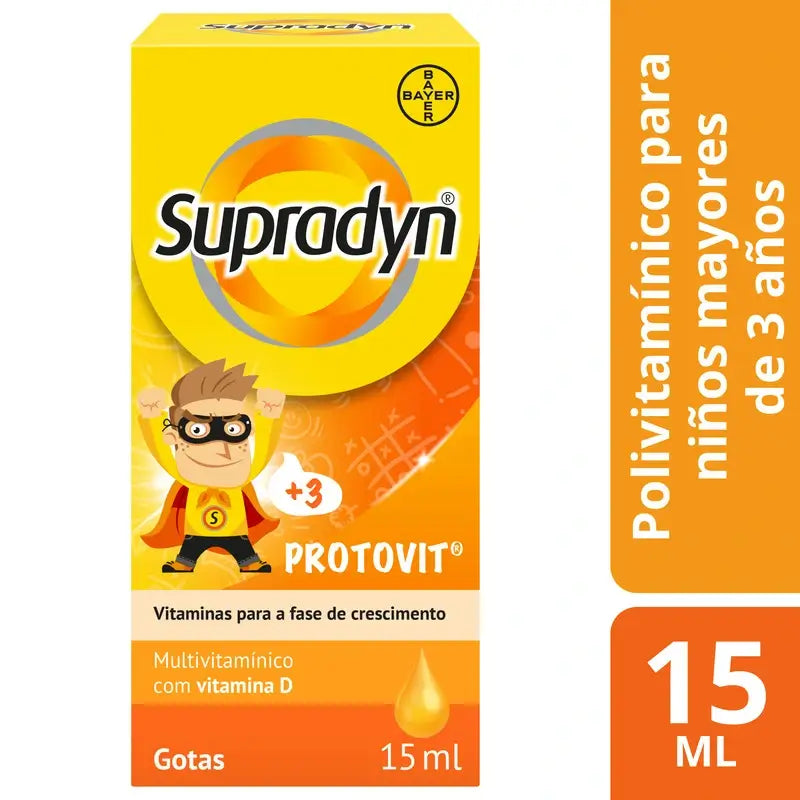 Supradyn Protovit Vitaminas e Minerais para Crianças, 15 ml