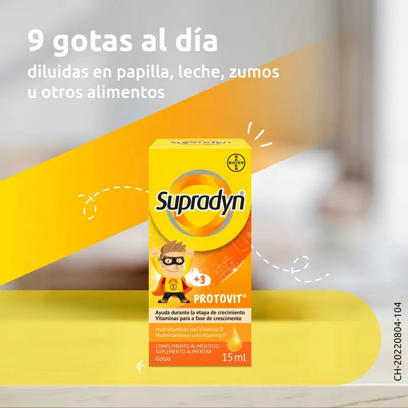 Supradyn Protovit Vitaminas e Minerais para Crianças, 15 ml