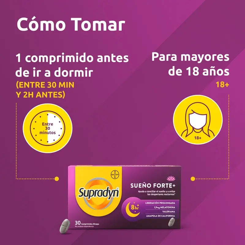 Supradyn Sleep Forte+ Reduz os despertares noturnos, 30 comprimidos