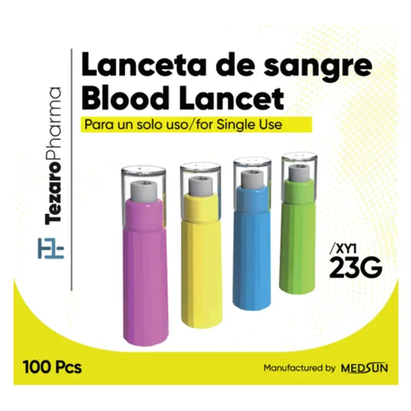 Surgicalmed Tezaro Pharma Lancetas de segurança 23G X 1,8 Mm , 100 pcs.
