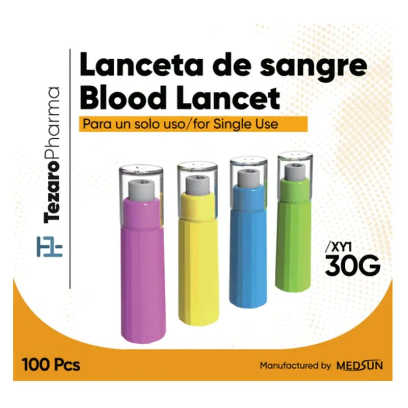 Surgicalmed Tezaro Pharma Lancetas de segurança 30G X 1,5 Mm , 100 pcs.