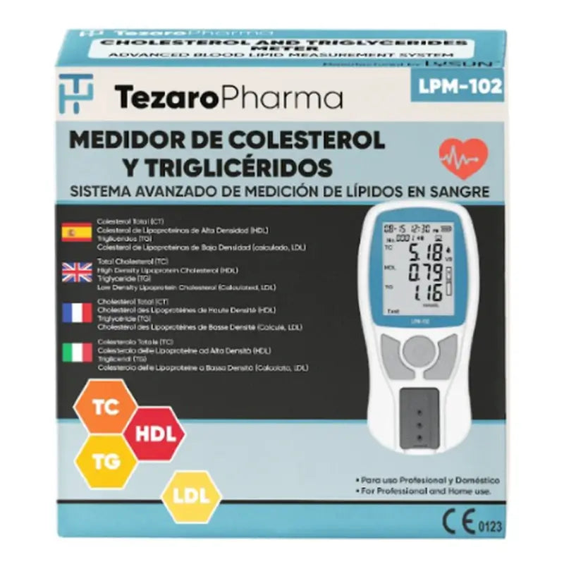 Medidor de colesterol e triglicéridos Surgicalmed da Tezaro Pharma, 1 unid.