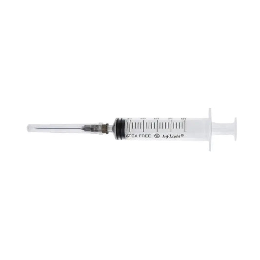 Surgicalmed Rays Seringas descartáveis 5 Ml Cone Luer central de três corpos com agulha 21G 0,8X38 Mm Inj/Light - Caixa de 100 unidades, 100 unidades