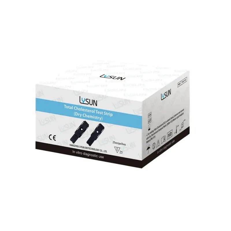 Surgicalmed Total Cholesterol Test Strips & Tubes, 25 tiras + 25 tubos