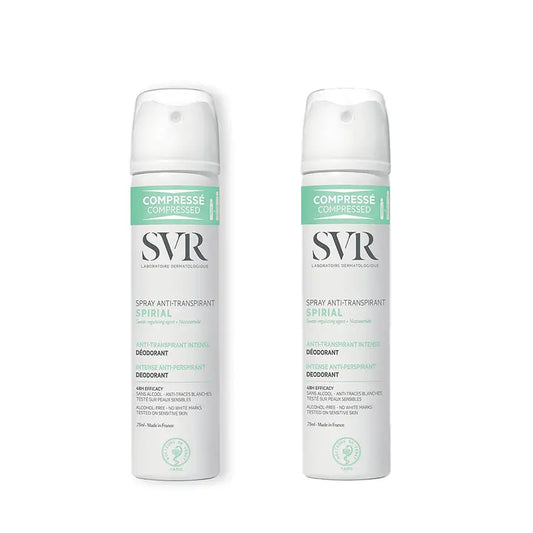 SVR Spirial Desodorizante Antitranspirante Pele Sensível Spray, 2x75 ml