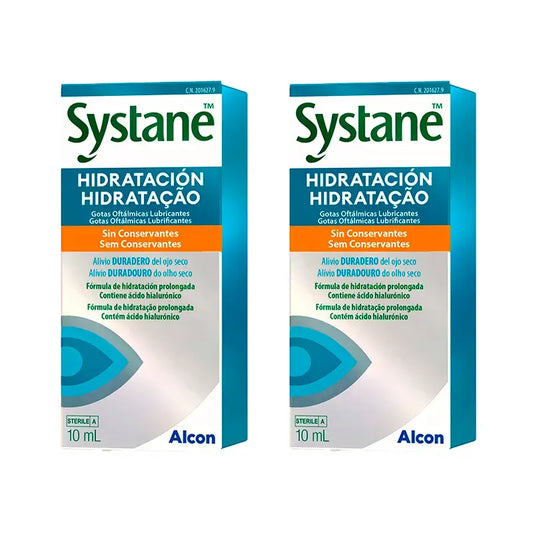 Systane Daily Moisturising Eye Drops, Embalagem 2 X 10 Ml