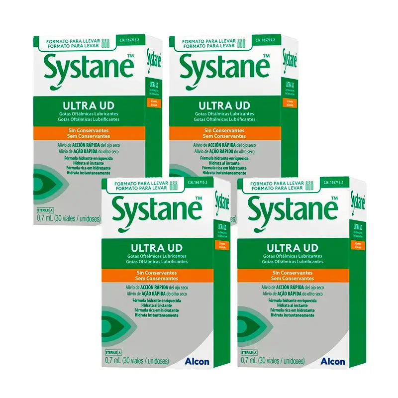 Systane Ultra, Embalagem 4 X 30 Unidades 0,7 Ml
