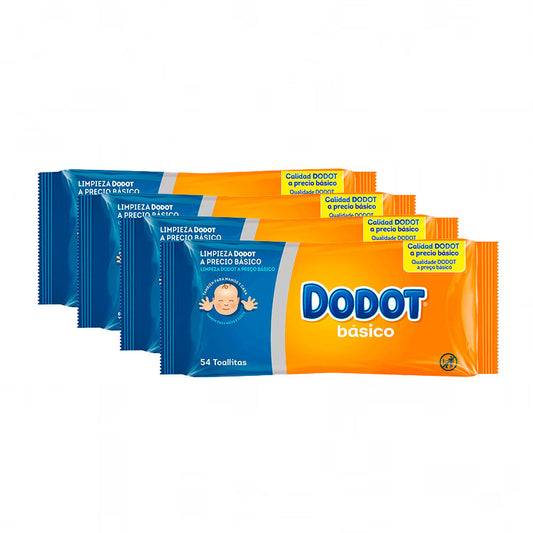 Toalhetes Dodot Basic Pack, 4 x 54 (216 unidades)