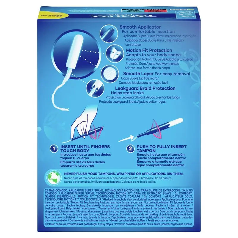 Tampões Tampax Pearl Regular com aplicador , 24 unidades