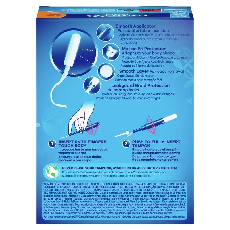 Tampax Pearl Super Plus Tampões com aplicador , 24 unidades