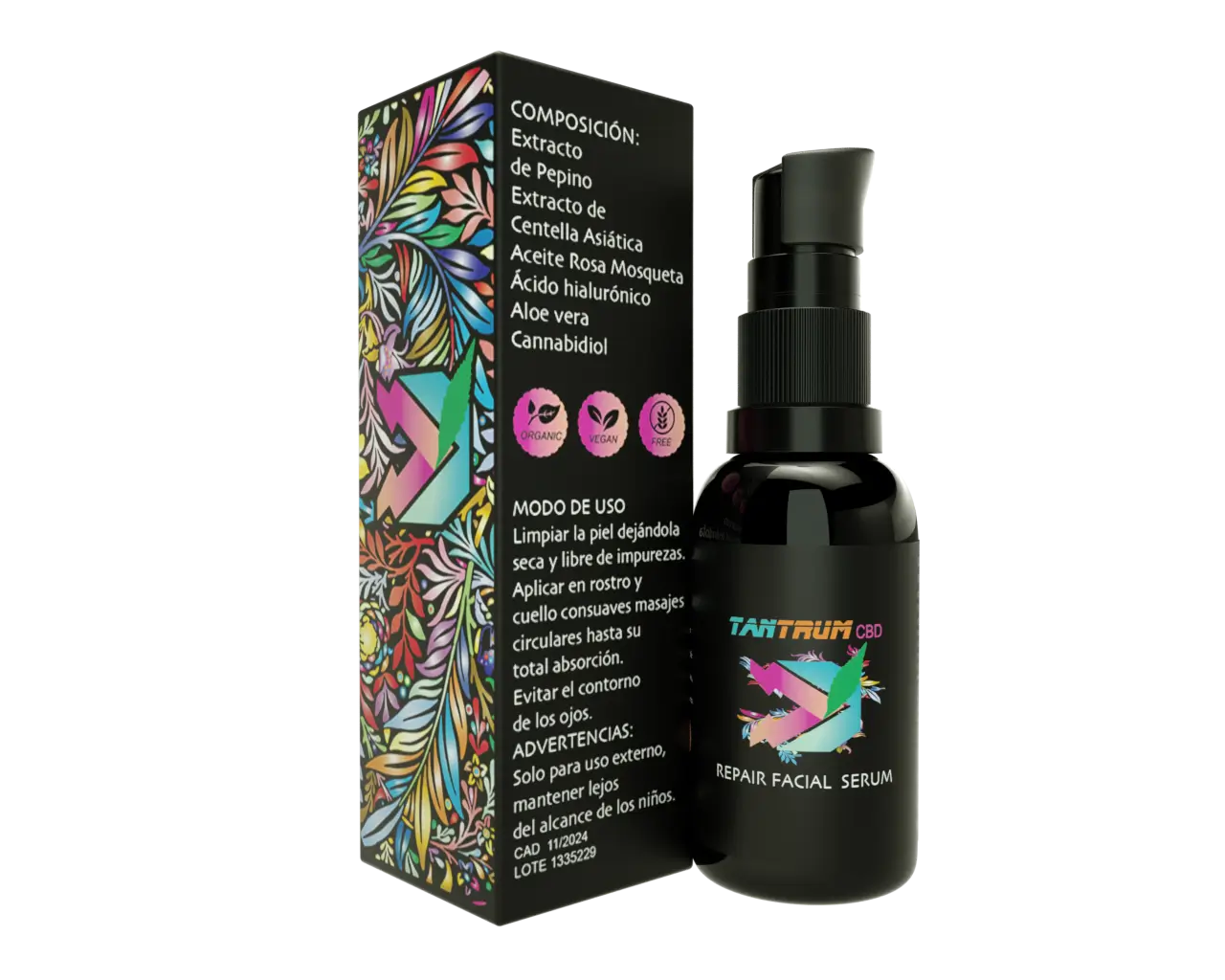 Sérum de reparação facial Tantrum com CBD , 30 ml